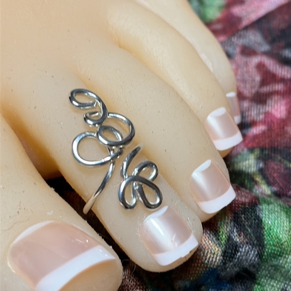 Sterling Silver Toe Ring- Adjustable Unique Toe Ring-Midi/Knuckle Ring- FS#34 - Picture 8 of 12